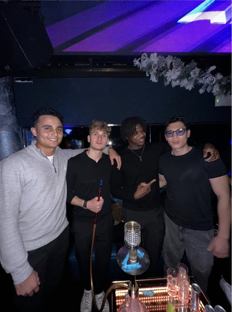 Evan out with friends